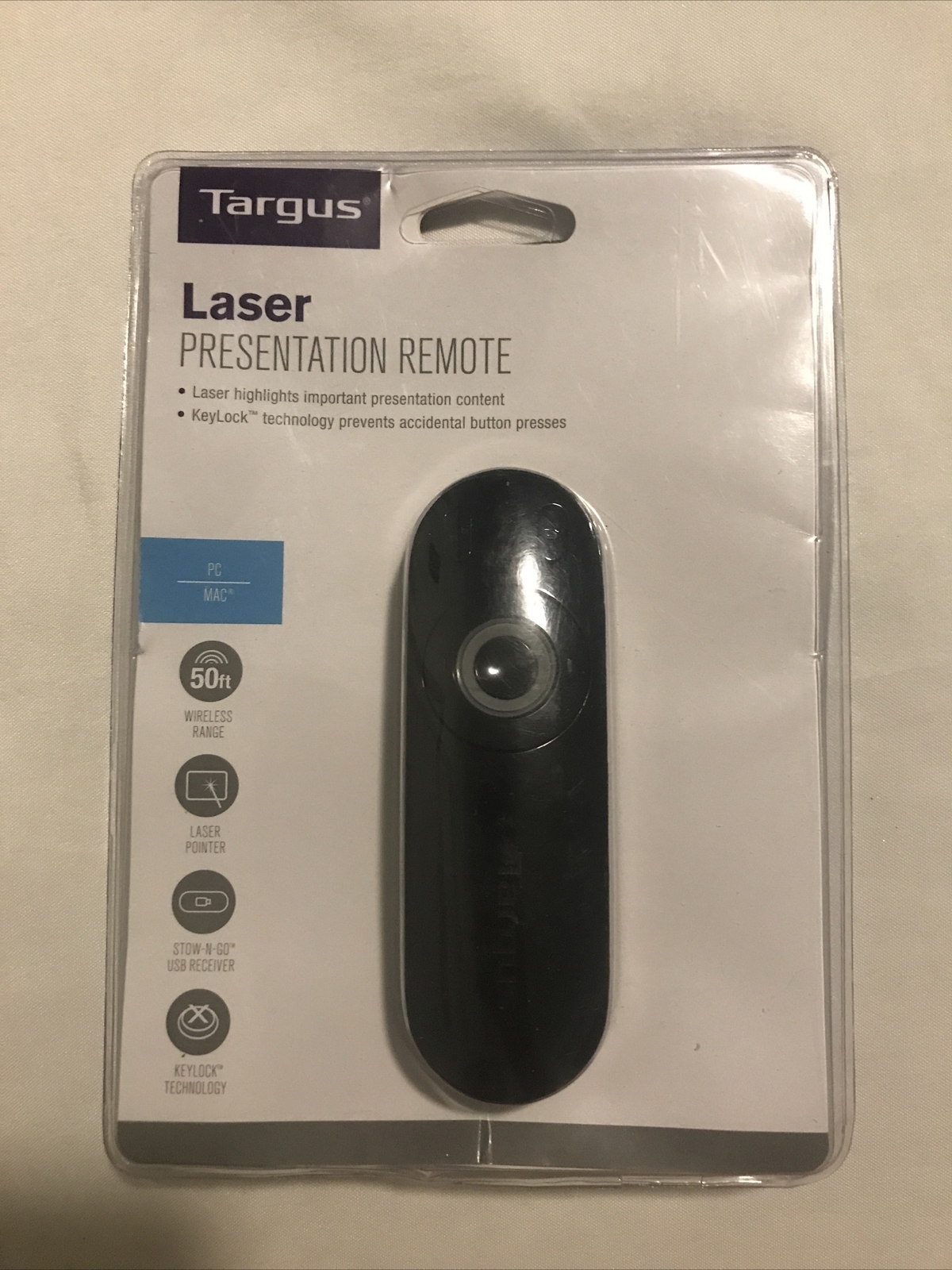Targus Laser Presentation Remote - Laser - Usb - Black, Gray Amp13US New