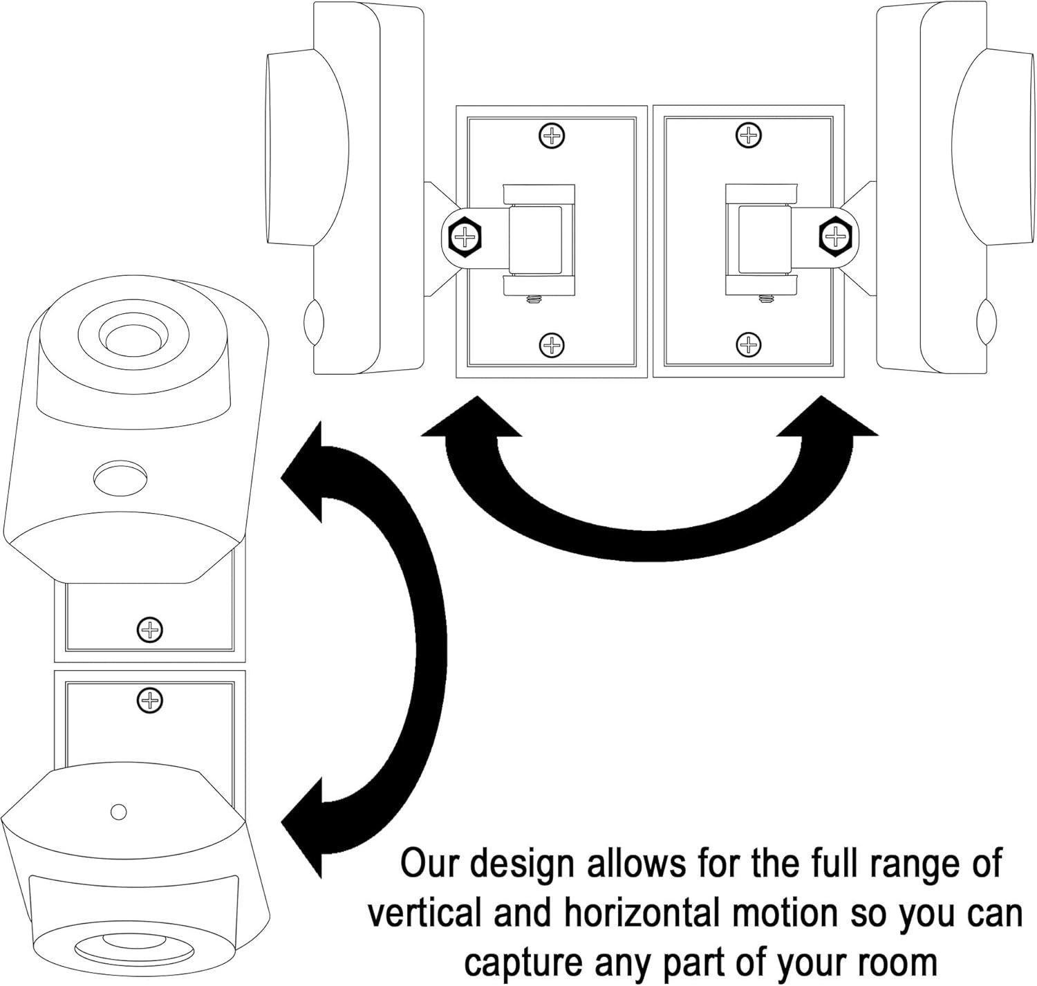 Wall Mount for Simplisafe Indoor Camera - Black