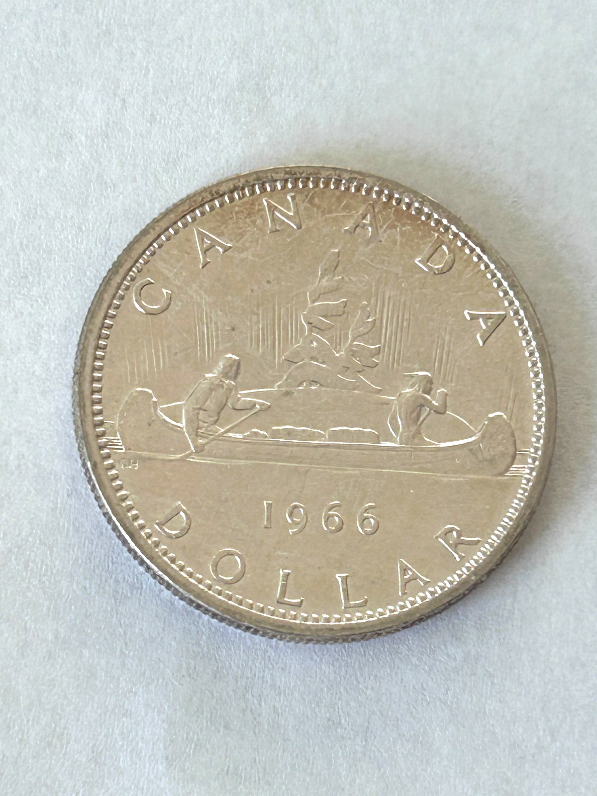 1966 Canada Silver $1 Dollar - 80% Silver Coin - Uncirculated Great Condition 51