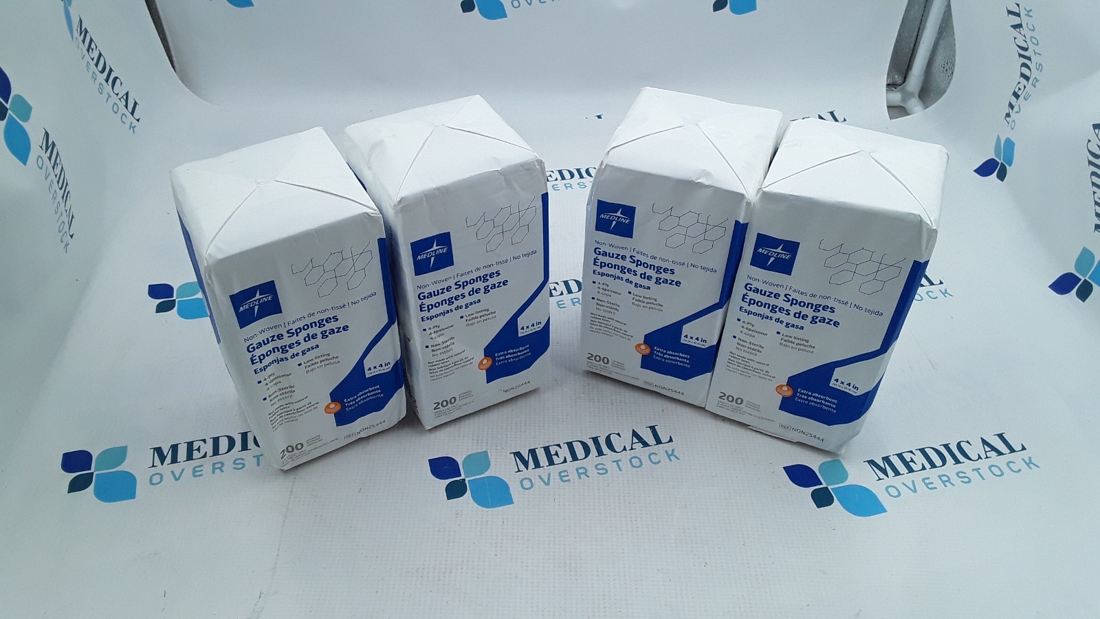 Medline Gauze Sponges 4x4in REF NON25444 Lot of 800 Single Use Sponges