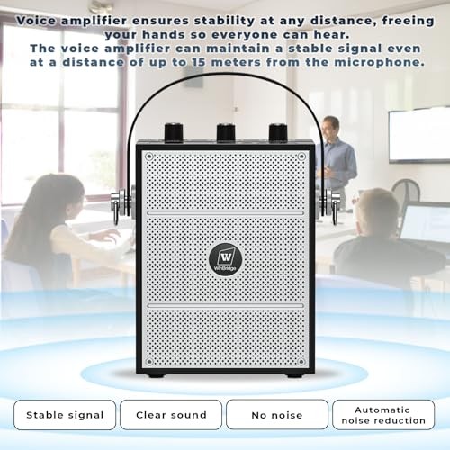 Bluetooth 5.3 Voice Amplifier with Wireless Microphone Headset,Personal