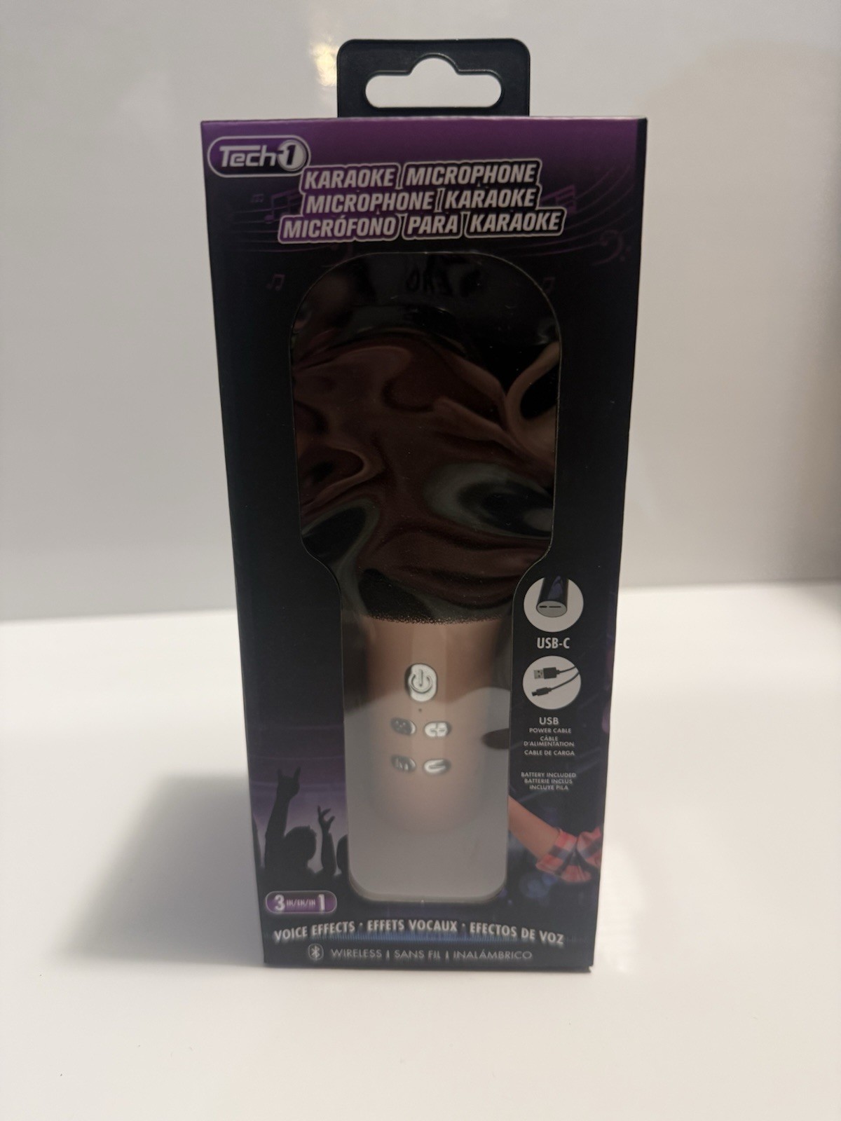 Pink Wireless Bluetooth Microphone with Echo & Volume Control 8$