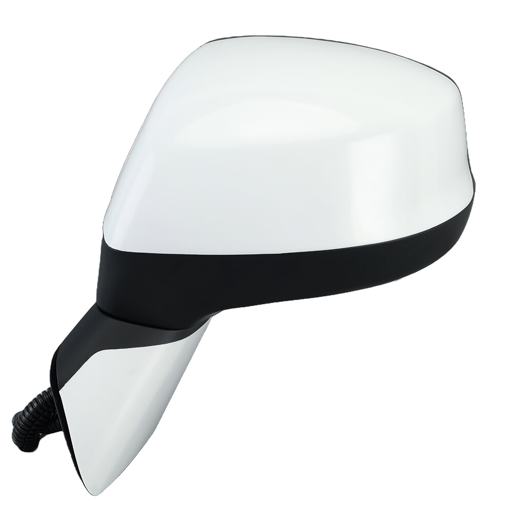 Left Driver Side Mirror White Manual Fold 3Pin For Honda Civic 2012 2013-2015