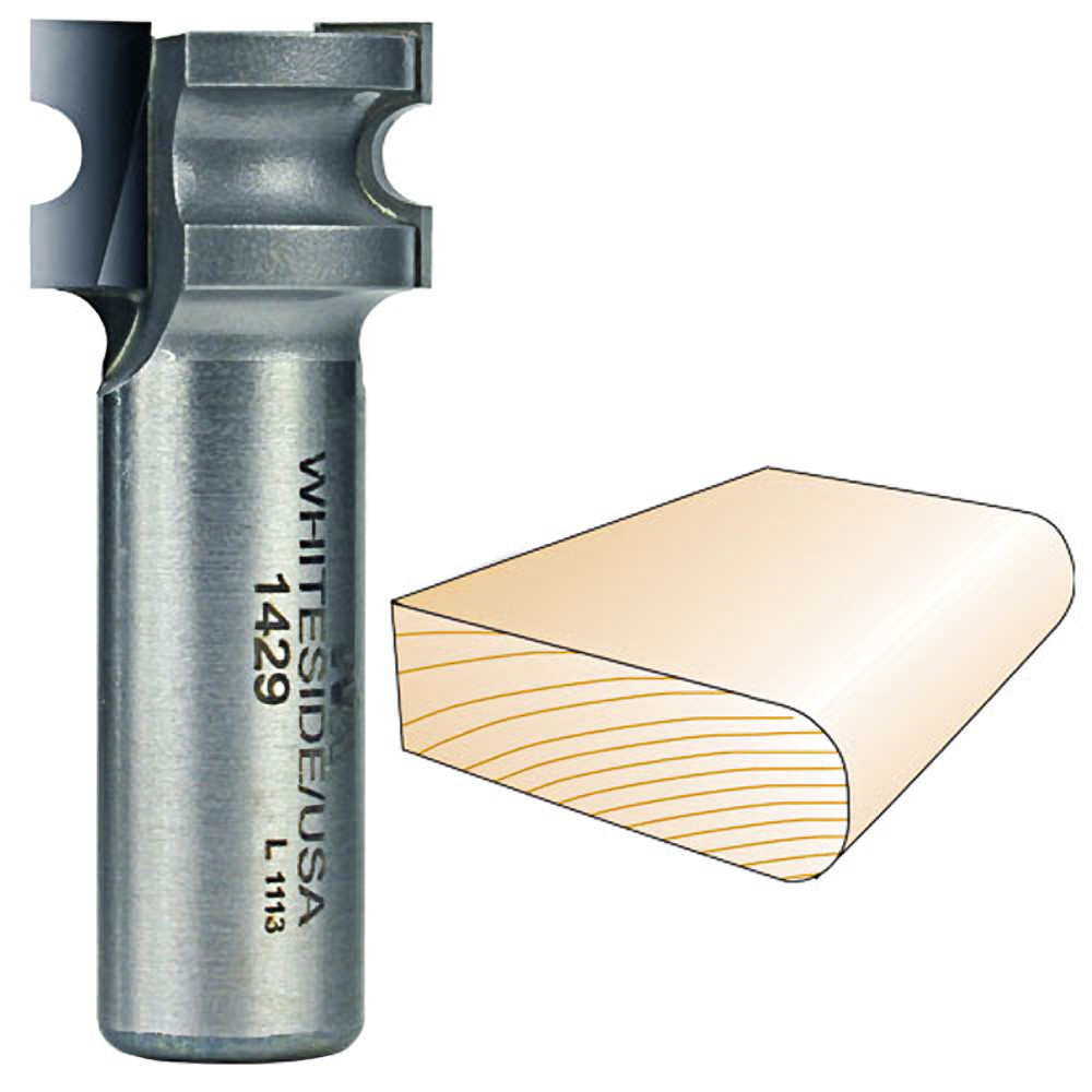 Whiteside Bull Nose Bit 1/2 in. SH x 3/32 in. R x 3/16 in. CD