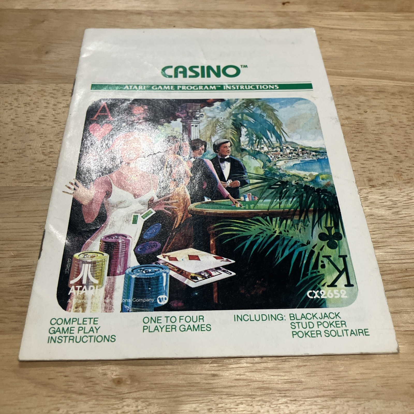 Atari 2600 Casino Instructions Manual