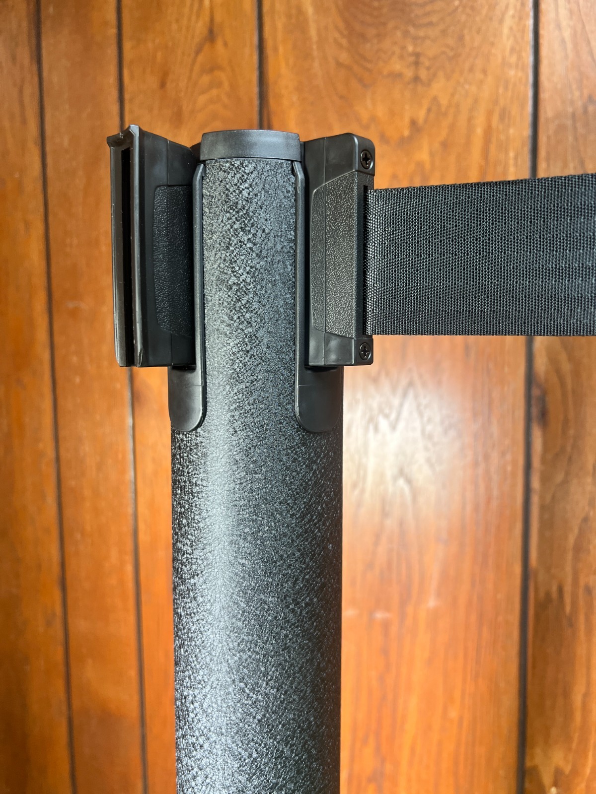 2-Pack Lavi Industries Basic Stanchion 38-1/2" Black Post 7' Retractable Belt