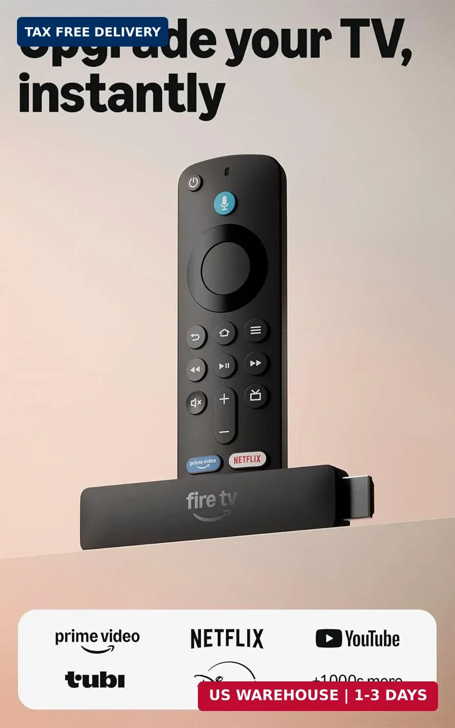 Amazon Fire TV Stick HD Newest Model w/ Alexa Voice Remote Free Live TV