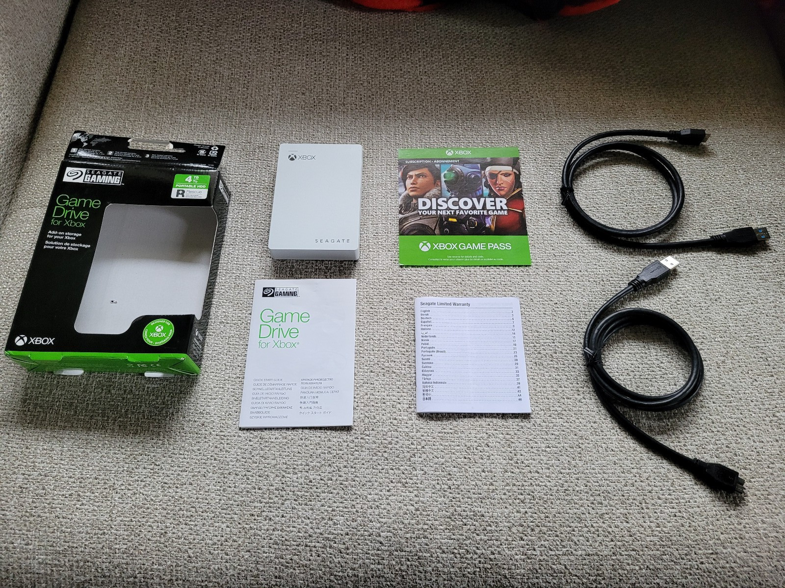 Seagate Game Drive for Xbox 4TB Portable HDD Bundle