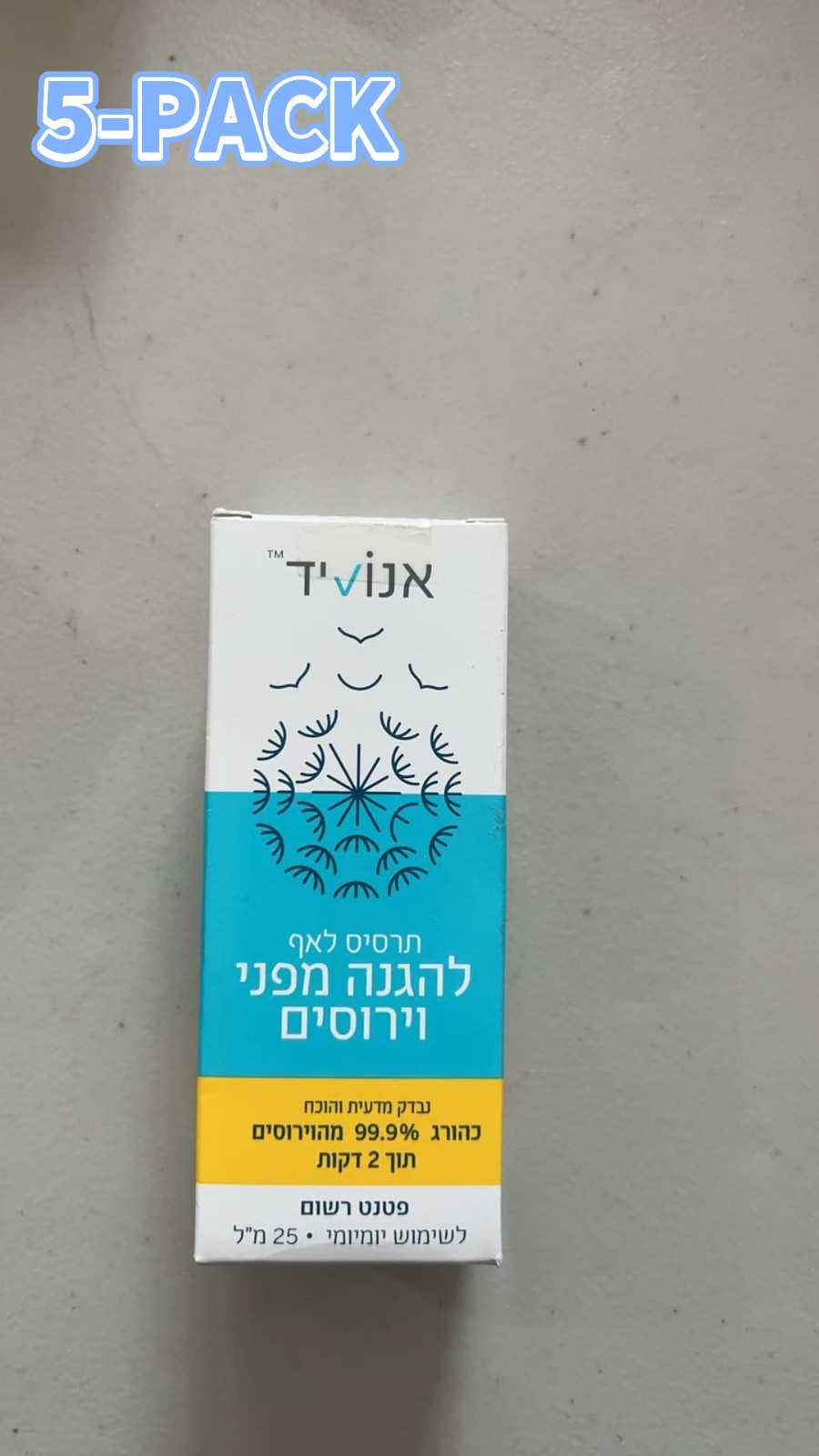 5-PACK Enovid Nasal Spray 25ml -EXP：31/05/2026