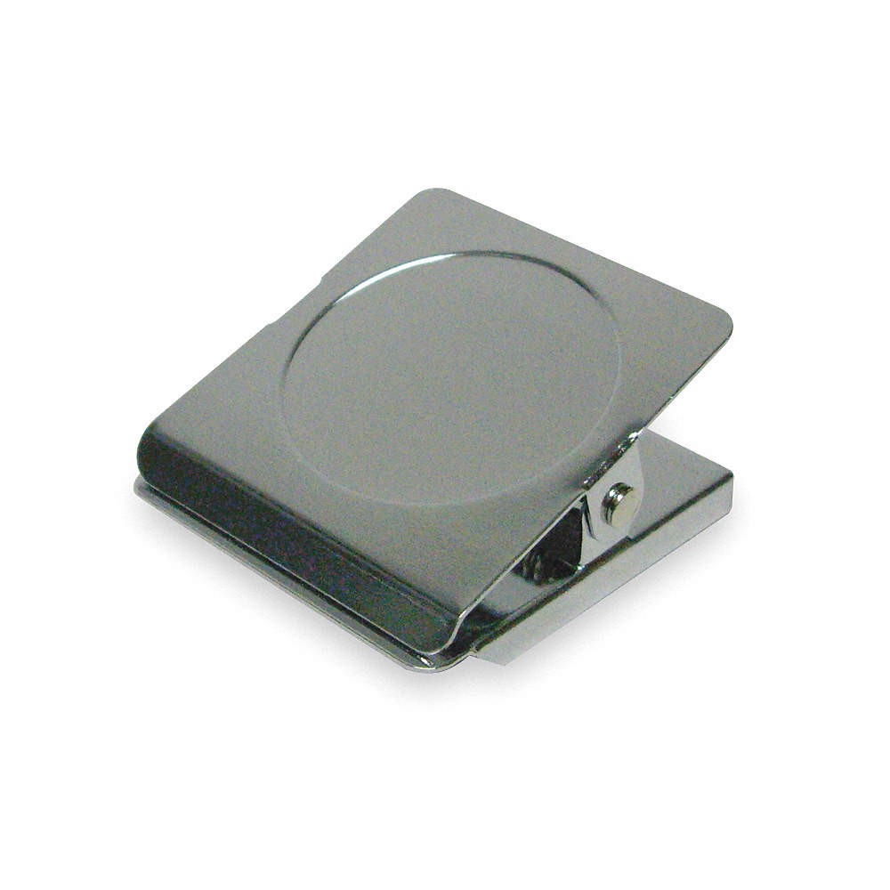 GRAINGER APPROVED 2WFW5 Magnetic Clip,Silver,1 3/4" W,PK2 2WFW5