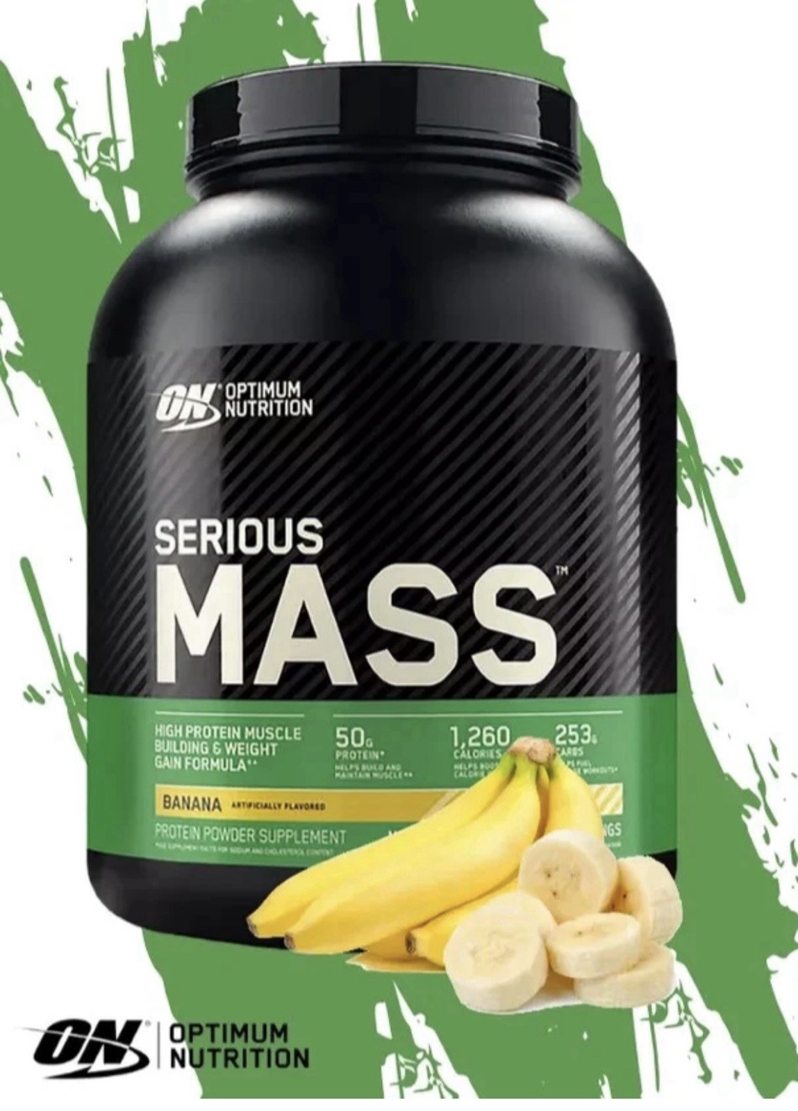 Optimum Nutrition Serious Mass Weight Gainer Protein Powder Banana Flavor - 6 lb