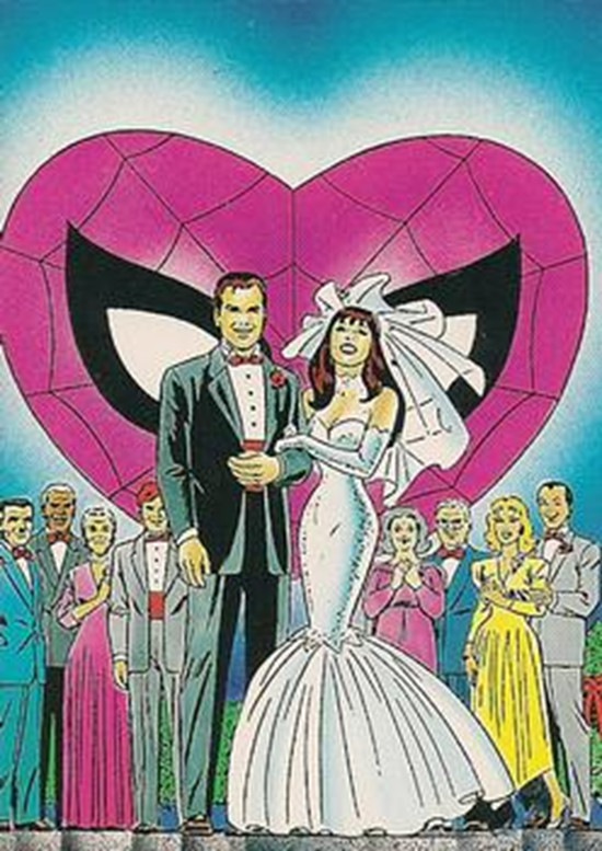 1992 SPIDER-MAN: MARRIAGE / WEDDING - Marvel NEAR MINT Card #74 30th Anniversary