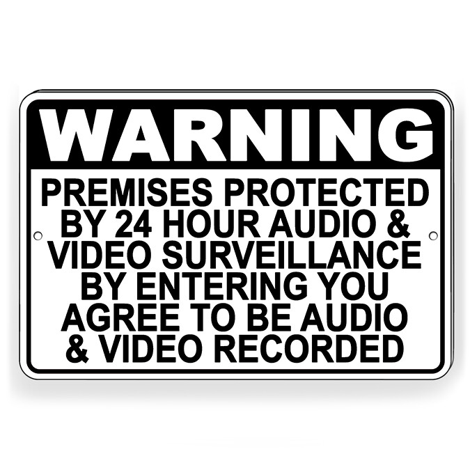 Protected By Recorded Audio & Video Surveillance Metal Sign Decal 6 SIZES S069