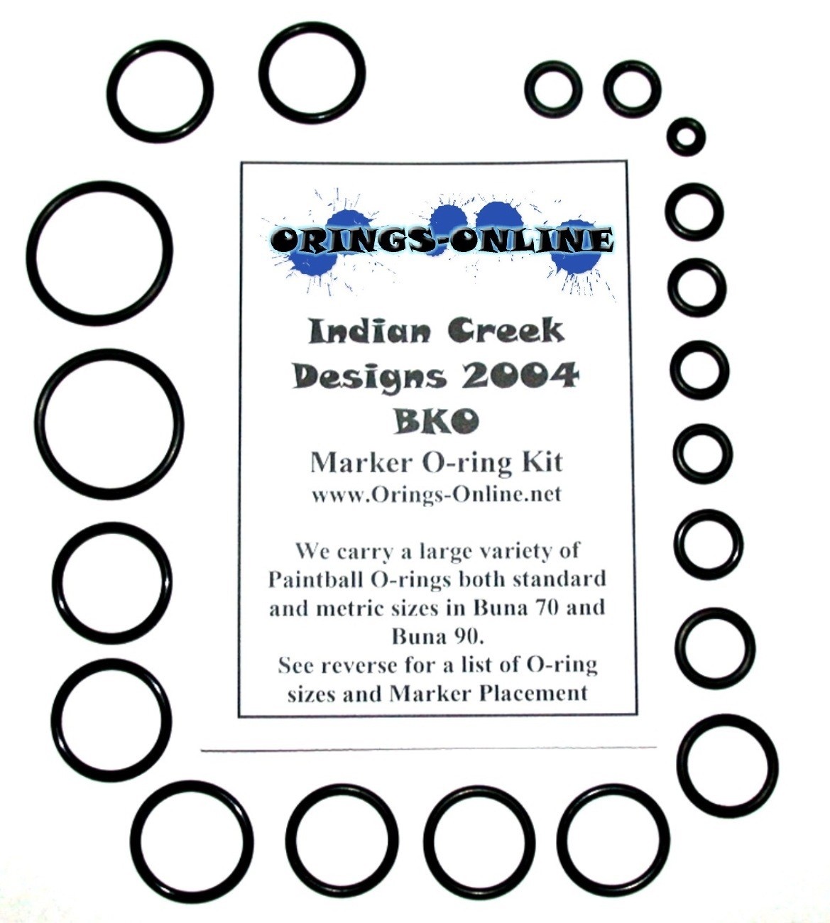 Indian Creek Designs ICD 2004 BKO Paintball Marker O-ring Kit x 4 rebuilds
