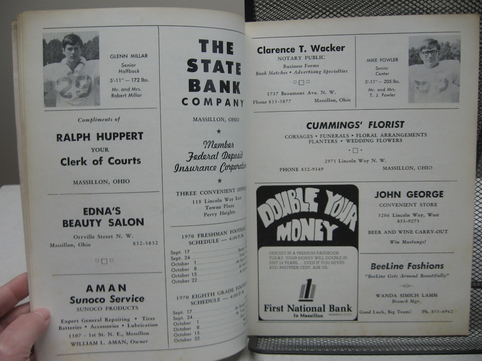 1970 Football Program Tuslaw Mustangs vs Northwest