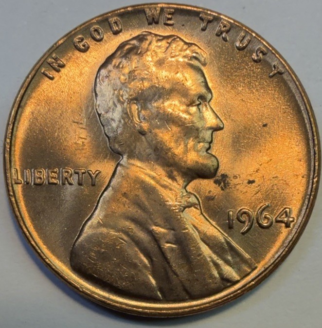 1964 Lincoln Cent Gem BU Red UNC Uncirculated - EXACT COIN SHOWN #1