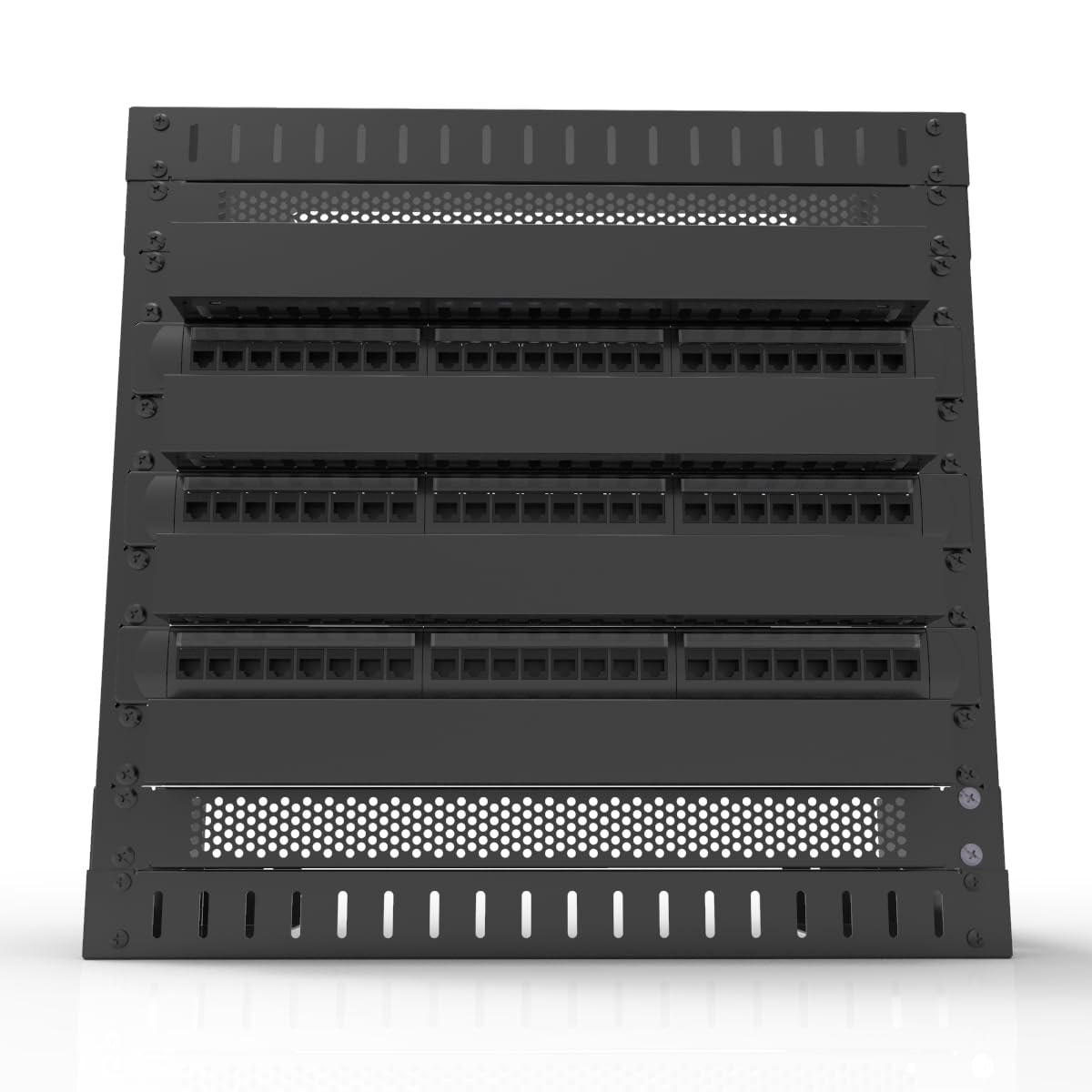 1U Venting Blank Panel 19" Width Steel 5 Pack - Rack Mount Spacer for Server