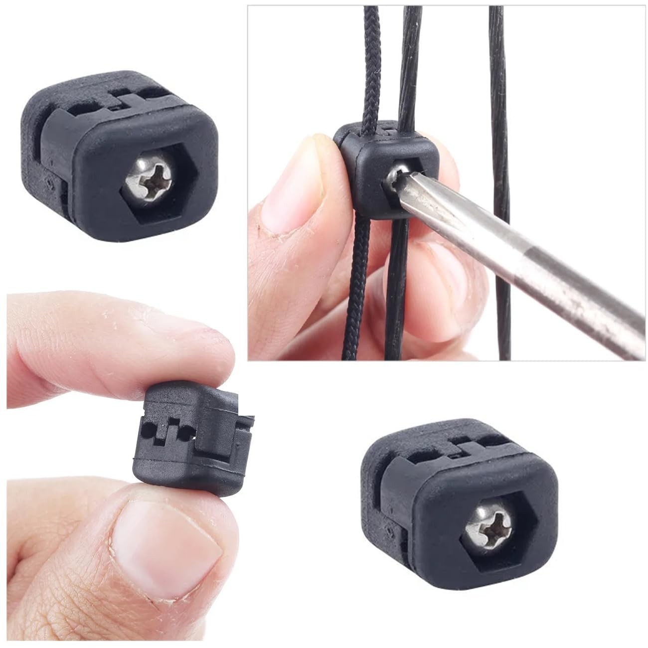 2 Pack Drop Away Arrow Rest String Clamp Buckle Fastener Clip Bowstring Adjus...