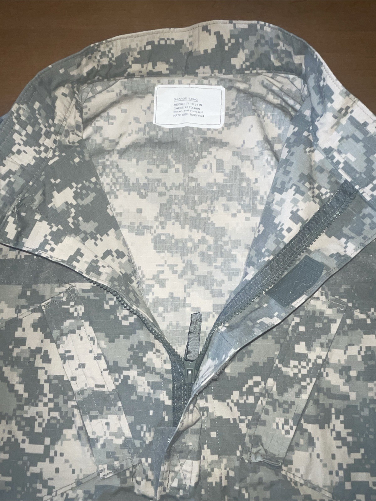 US Army ACU Combat Jacket Medium Regular Digital Camo Ripstop 2000s Military