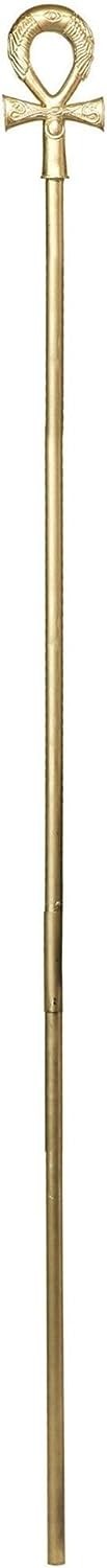 Egyptian Staff Gold Cane Toy Prop Fancy Dress Halloween Adult Costume Accessory