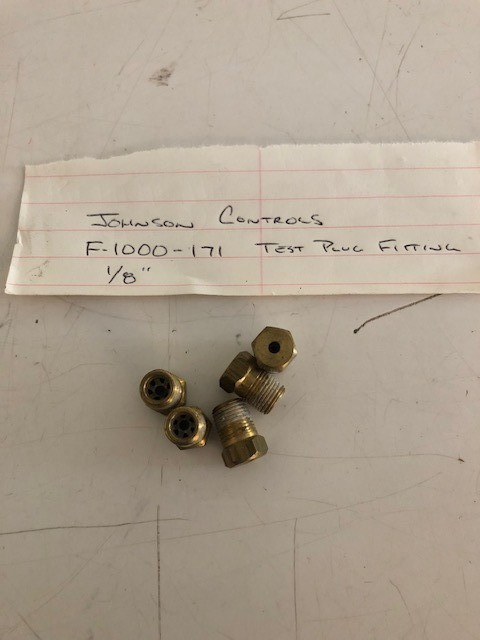JOHNSON CONTROLS F-1000-171 Test Plug Fitting 1/8” (Lot of 5)