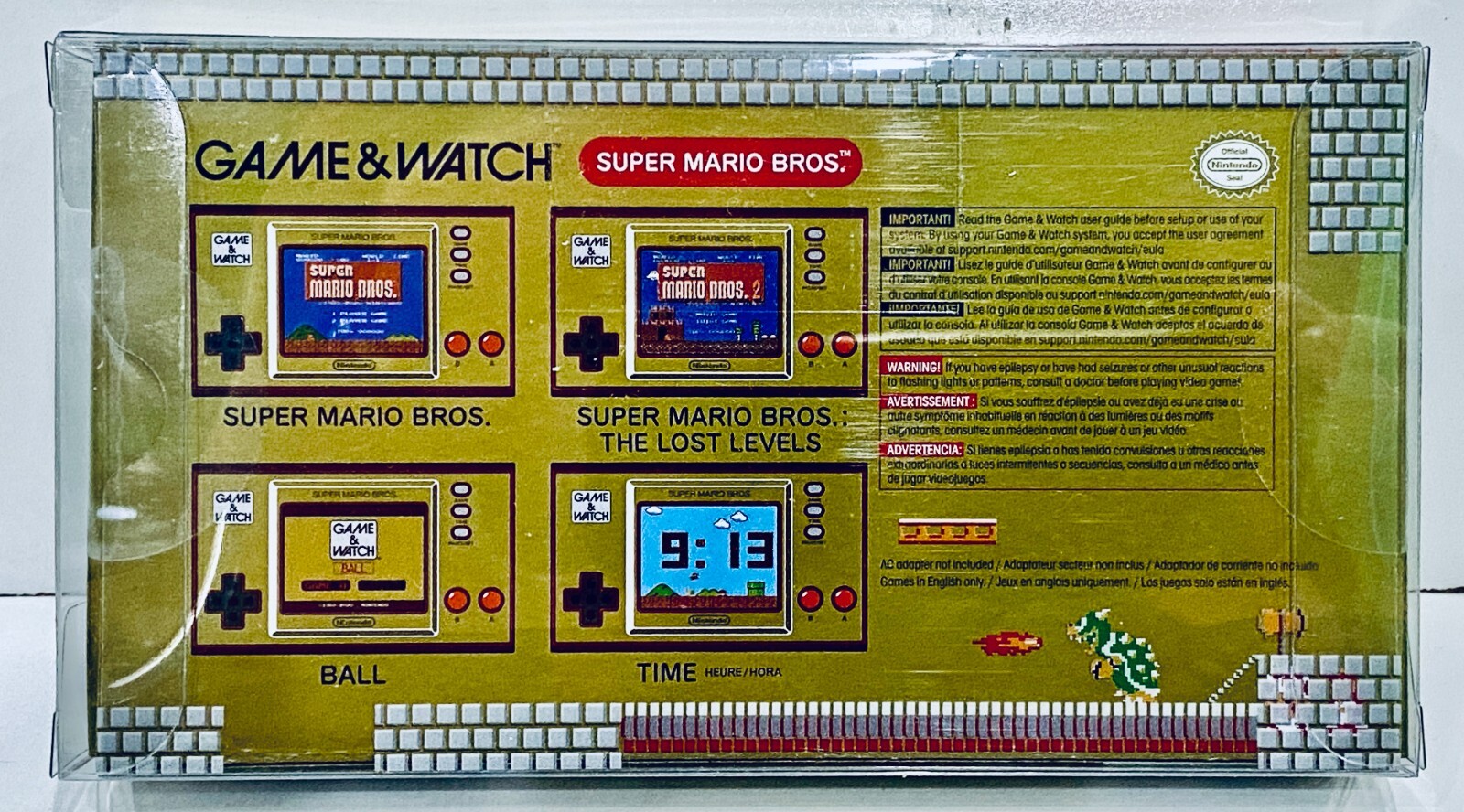 1 Box Protector for GAME & WATCH SUPER MARIO BROS. (2020 Release Size)