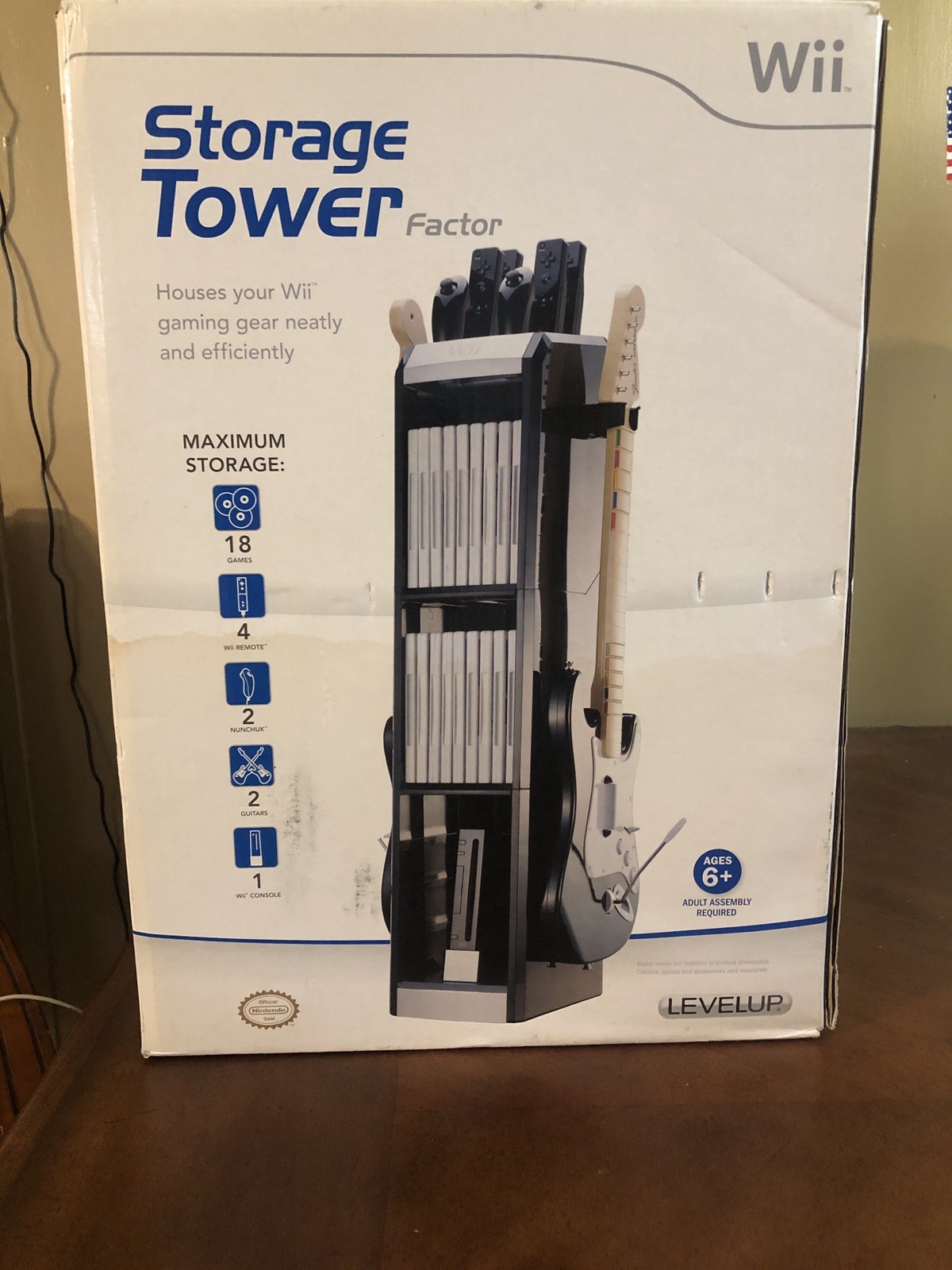 Nintendo Wii Zig-Zag Gaming Storage Tower Levelup Organize 13 Video Games NEW