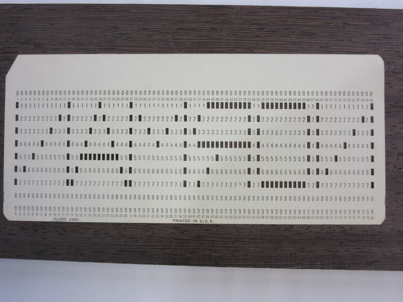 “Norman” Hollerith IBM Computer Key Punch Card