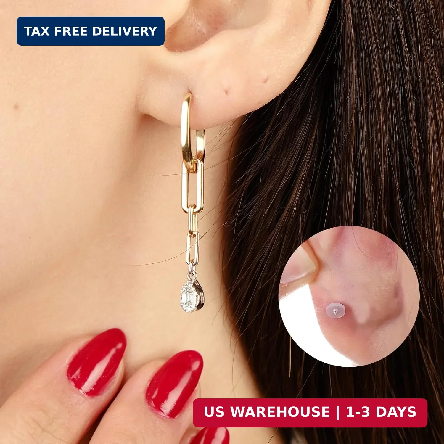 60 Pcs Piercing Disc, Pressure Disc Pads for Piercing Bump, 6 (Clear)