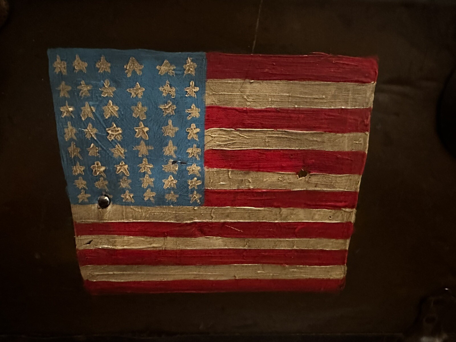 WWII Painted Flying Tigers Style US Air Force Trunk