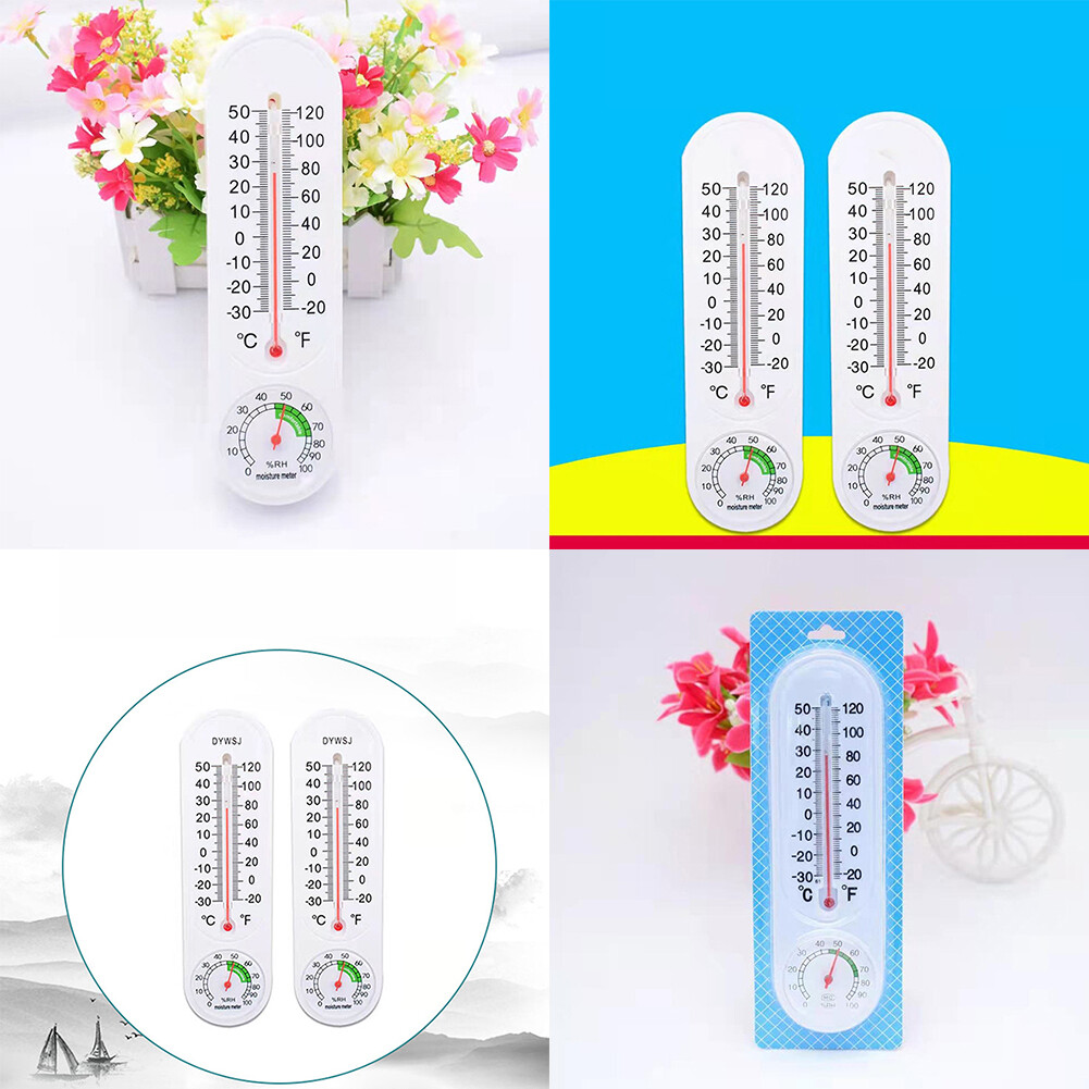 US 1 Pack Vertical Thermometer Hygrometer Indoor Outdoor Thermometer Wireless