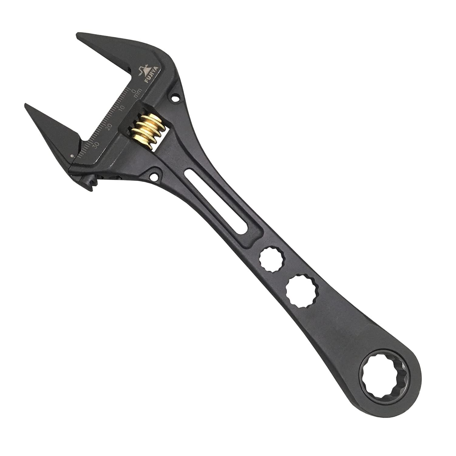 Tools Fgl38bg Adjustable Wrench With Ratchet Wrench Black & Gold Color 9 Inch