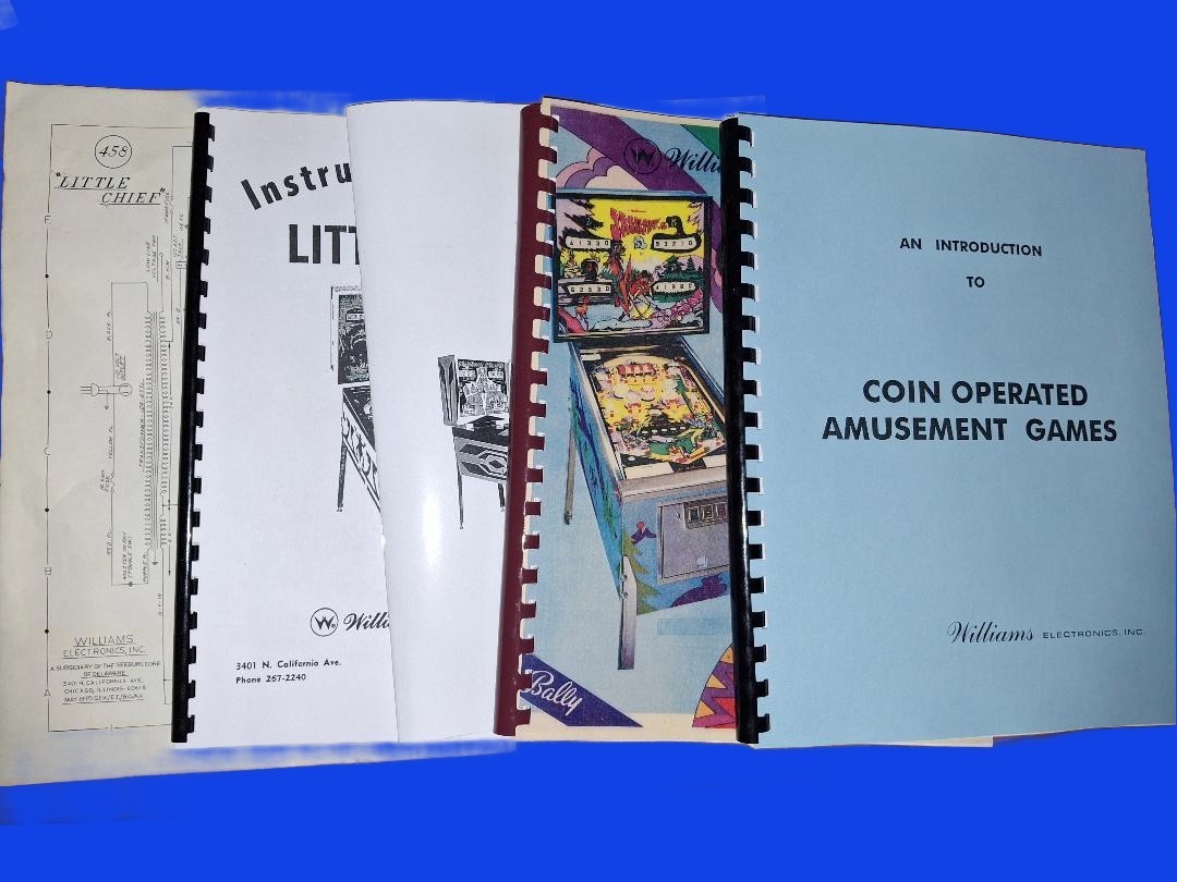 WILLIAMS LITTLE CHIEF PINBALL MACHINE TROUBLESHOOTING PACKAGE SET