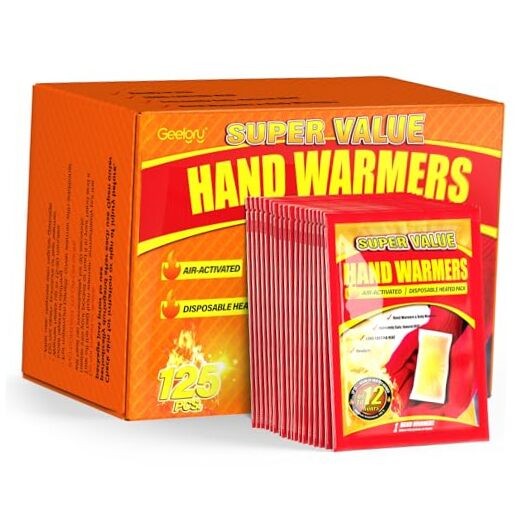 Hand Warmers Disposable 10/30/55/90/175/125/240/375/500/700Pcs, Long 125 pack