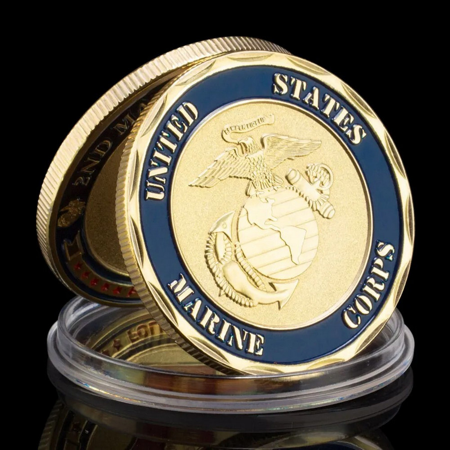 Marines 2nd Division Challenge Coin Collectable Commemorative Armed Forces 1-pc