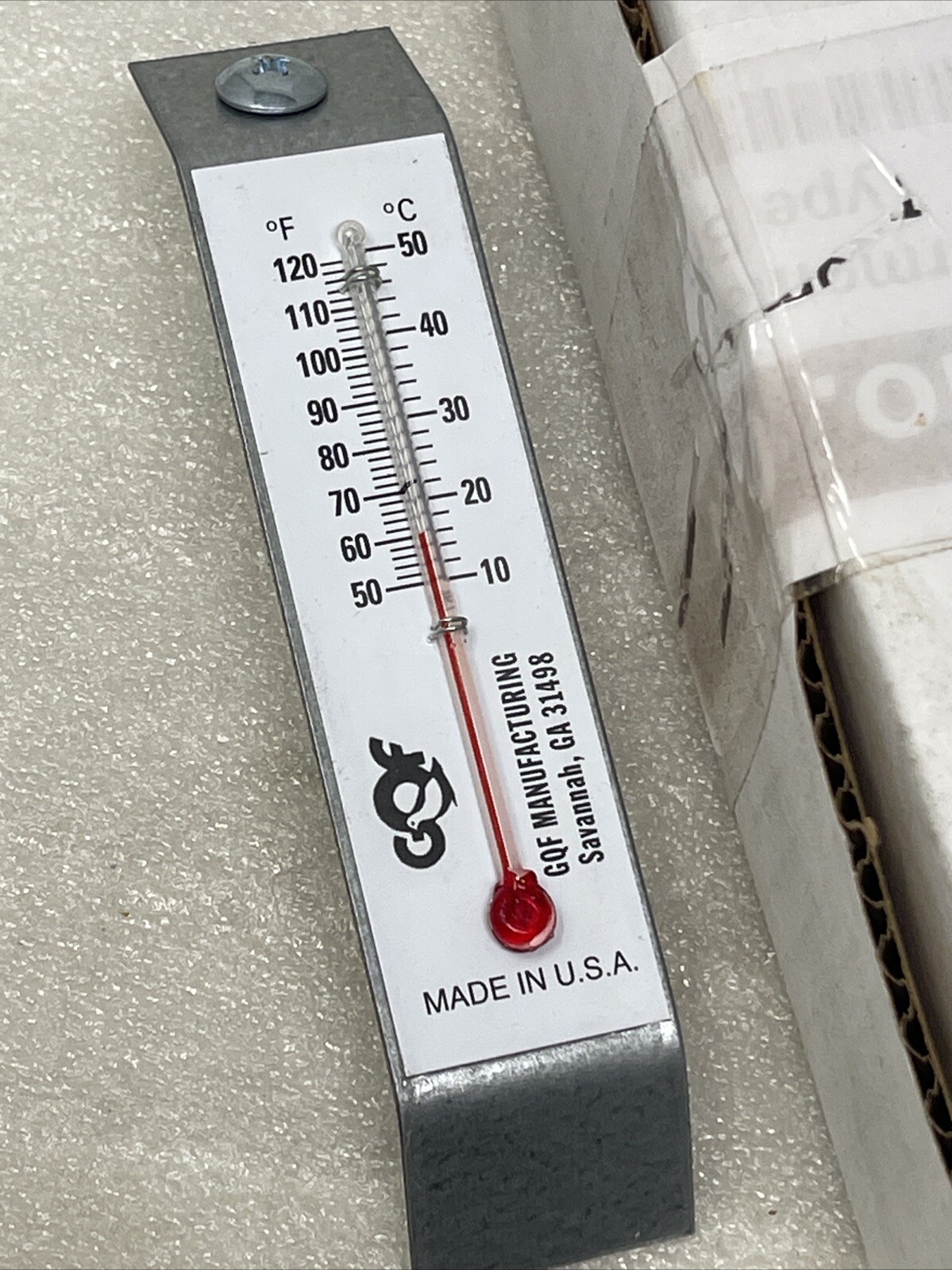 GQF 0490 Thermometer for Box Type Brooder, 50° - 120° F, New