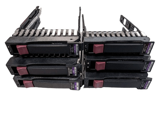 LOT OF 6 HP Proliant 2.5" DL380 DL360 ML350 G6 G7 HP Trays
