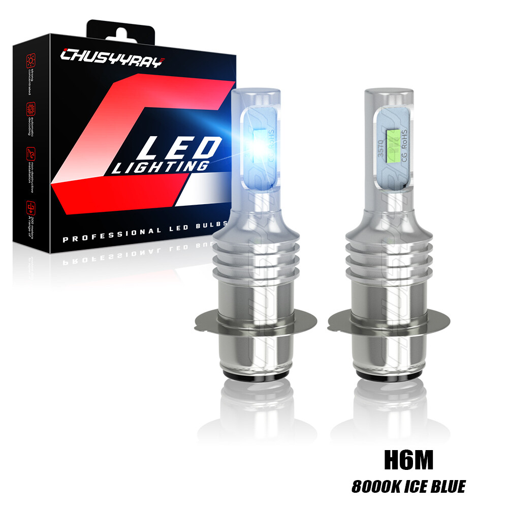 2x H6 FOR Honda TRX 450ER 450R 250X 400X 700XX Bombilla de faros LED Super 8000K
