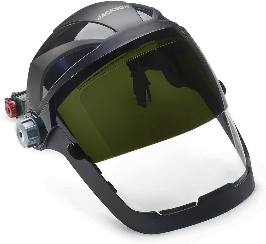 QUAD 500 Face Shield - Anti-Fog Window with Chin Guard - ANSI Z87.1 & OSHA - (Mu