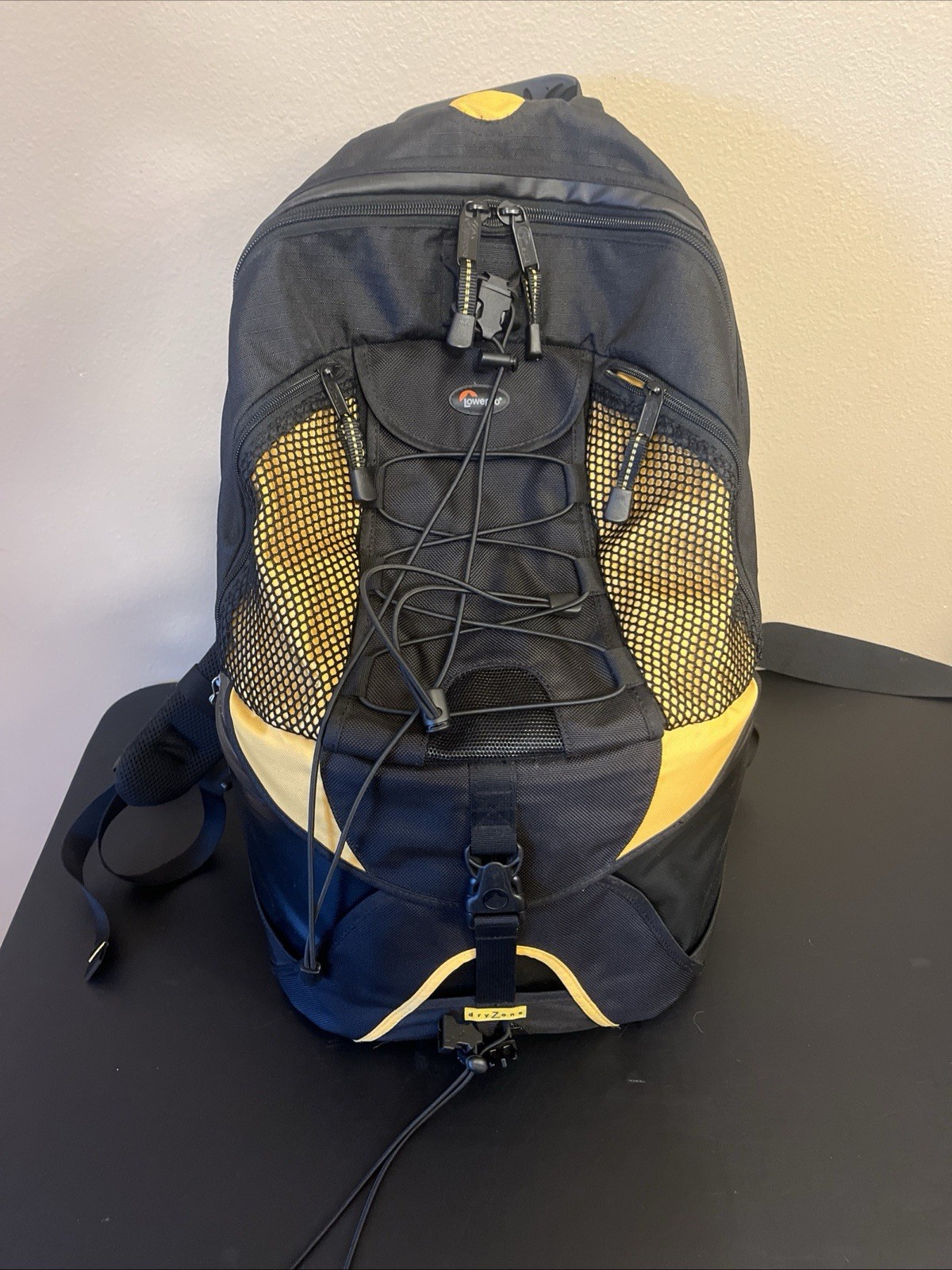 Lowepro DryZone Rover Backpack Camera Bag Black Yellow Light Use