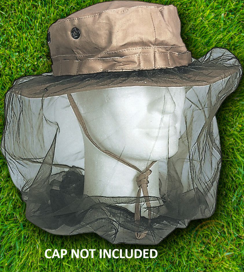 Mil-Tec OD Green Nylon Material Head Net Fine Mesh Shield w/ Rubber Elastic Band