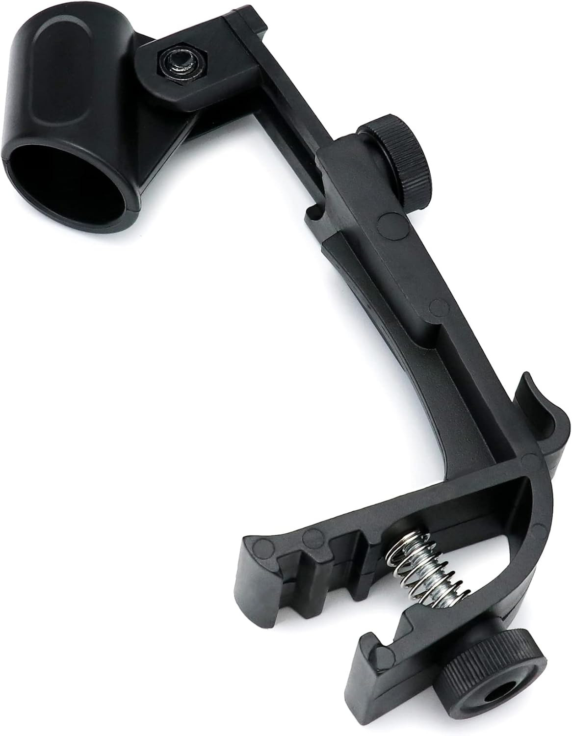 4-Pack Adjustable Drum Microphone Rim Mount Clips Snare Tom Mic Holder Black Set