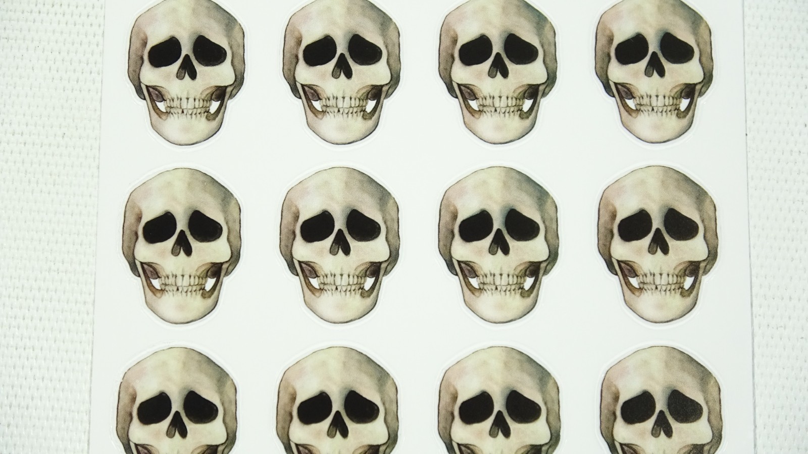 6 Sheets Halloween Smiling Skull 96 Stickers