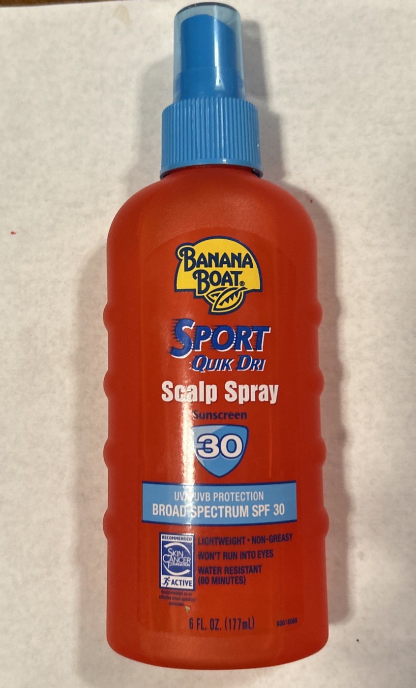 Banana Boat Spf30 Quik Dri Sport Scalp Spray Sunblock sunscreen 6 Oz