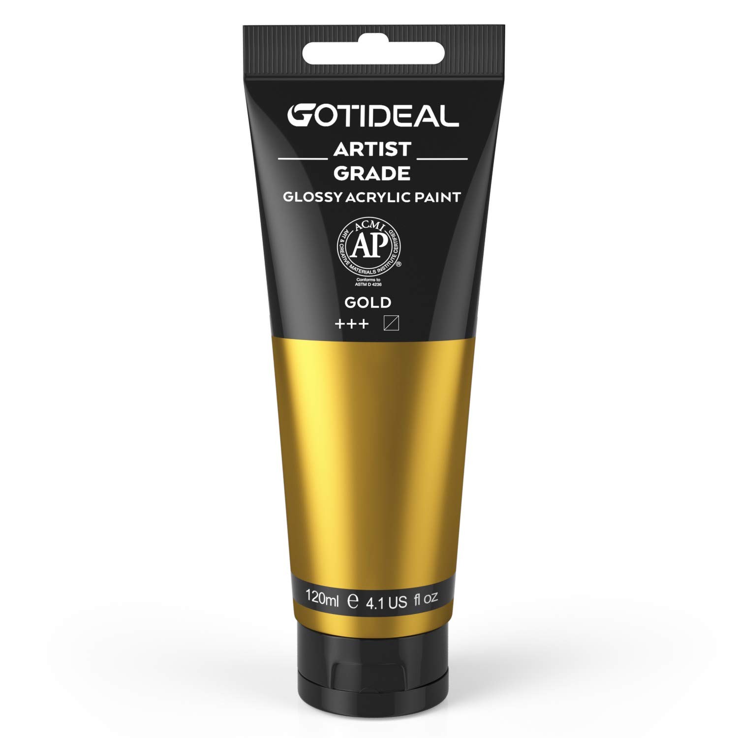 GOTIDEAL Acrylic Paint Metallic Gold 24K 4.1 Fl Oz (Pack of 1),