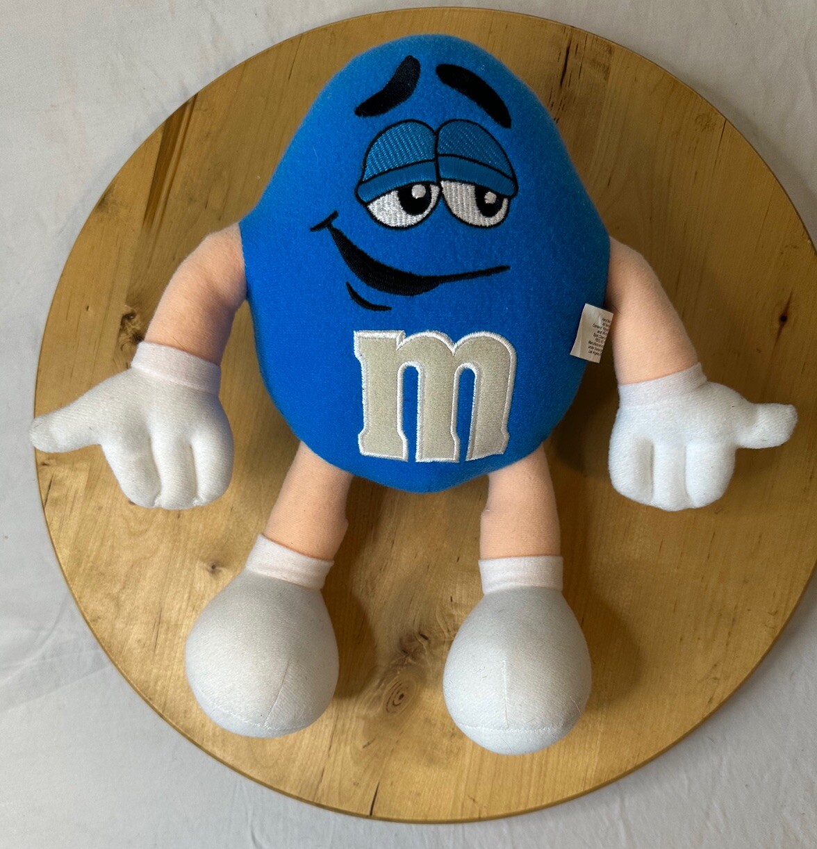 Vintage M&Ms Posable Limb Blue Plush Doll Stuffed Animal 10" Vintage By Megatoys