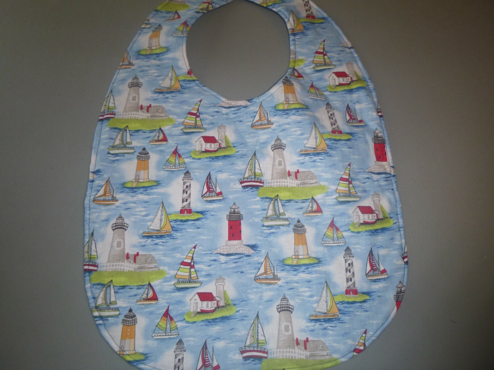 Adult Bib/Clothing Protector double thickness with Quilted Diamond Backing