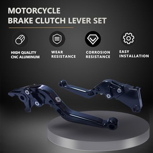 Brake Clutch Lever Set Replacement for Yamaha MT07 FZ07 14-25 / MT10 Black
