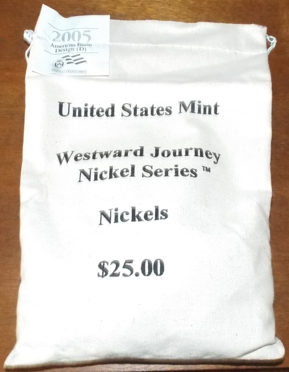 2005 Bison NICKEL Bag - $25. "D" Unopened Bag - Uncirculated Jefferson Nickel 💥