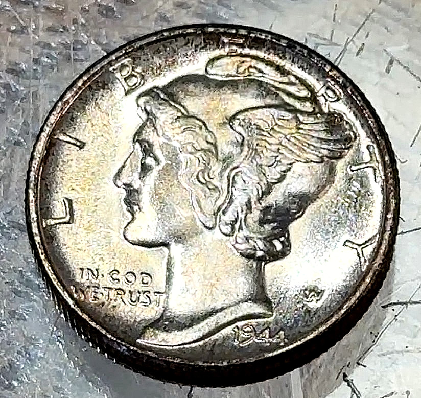 1944-D Mercury Dime Nice Original Gem+ BU Full Bands Beauty CHRC